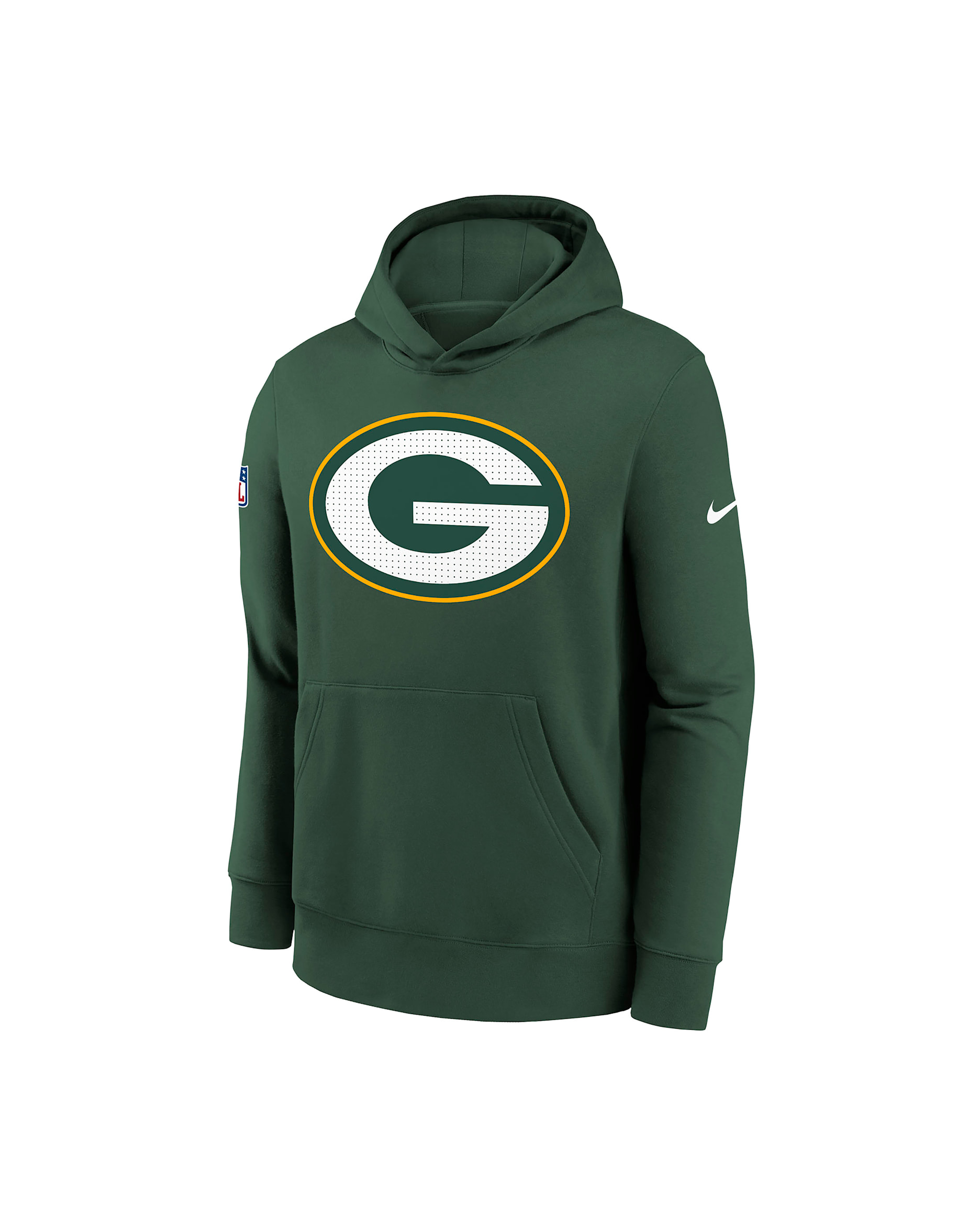 Green Bay Packers Sideline Club Big Kids' Nike NFL Pullover Hoodie